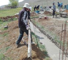 écoulement du béton de fondation,les choses deviennent sérieuses