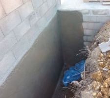 Imperméabilisation des murs de la cave - Pose de l'enduit Imperfond