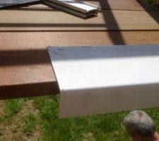Plancher du balcon
cales pour espacer les lames de façon régulière