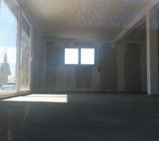 Chape du rdc salon-salle à manger