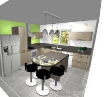 Plan 3D de la cuisine