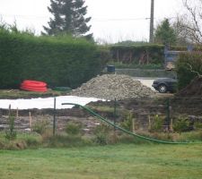 Preparation pour l'empierrement et terrassement effectué!