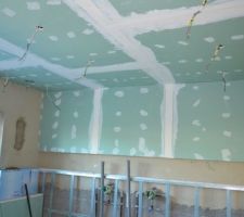 Fermeture faux plafond et douche