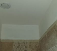 Peinture plafond au dessus de la douche italienne
