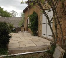 Terrasse 

Mise en place des dalles