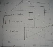 Voici la realisation finale de la futur maison, 4 velux en plus realisation d'une tremie à l'étage.