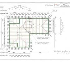 Plan de pose charpente industrielle