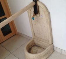 Installation de la fontaine pour zone de jardin d'hivers