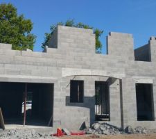 El&eacute;vation des murs de l'&eacute;tage