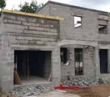 El&eacute;vation des murs de l'&eacute;tage