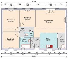 Plan maison MCA Désirée 80 m2