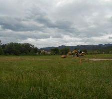 D&eacute;but du terrassement futur lotissement