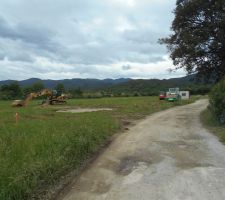 D&eacute;but du terrassement futur lotissement