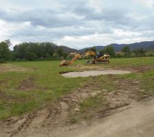 D&eacute;but du terrassement futur lotissement