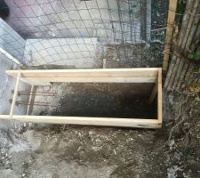 Vue de dessus coffrage fondation