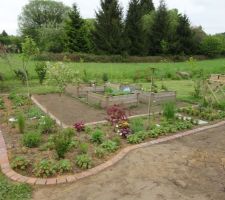 Création en cours d'un coin potager