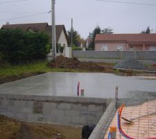 20 m3 de béton pour 157 m2 de dalle