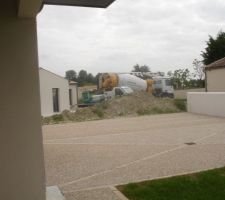 Livraison du béton pour la chape