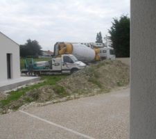 Livraison du béton pour la chape