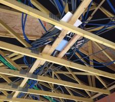 Passage des gaines et câbles dans le plafond