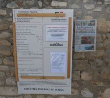 Affichage de la déclaration préalable de division sur le terrain