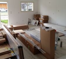 Les cartons de la cusine et des placards