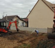Pelleteuse pour le terrassement