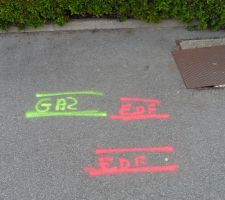 Trac&eacute; pour raccordement eau V&eacute;olia