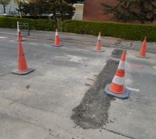 Trac&eacute; pour raccordement eau V&eacute;olia