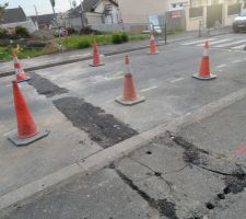 Trac&eacute; pour raccordement eau V&eacute;olia