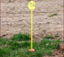 Borne avec num&eacute;ro de lot