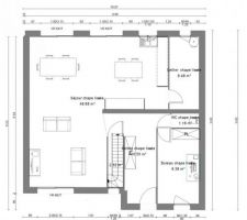 Voici le plan du RDC fourni par Maison France Confort