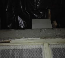 D&eacute;coupe des solives pour pr&eacute;-positionner les doucines