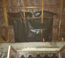 D&eacute;coupe des solives pour pr&eacute;-positionner les doucines