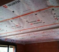 Isolation plafond rdc - 80mm laine de verre