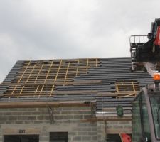 Presque terminé, l'orage et l'averse les ont arrêté