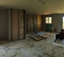 Cloison en cours