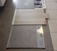 En juin il va falloir que nous commandions notre carrelage. Ce qui n'est pas évident; quoi choisir pour faciliter l'entretien, du mate (j'ai eu déjà en blanc une vrai galère!!!) ou bien satiné? Gris clair gris foncé?
Pour notre chambre nous avons opté pour du carrelage effet parquet, assez clair notre chambre étant côté nord.
