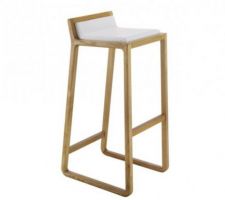 Tabouret bois et blanc