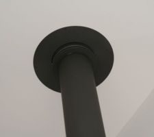 Sortie conduit poêle plafond