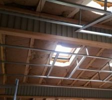 Suspentes pour plafond+ LDV 120mm en place.