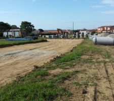 Travaux en cours futur lotissement.