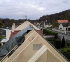 Bâche sur charpente