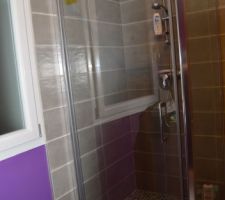 Photo de la douche à l'italienne à marche une nouveauté mesure et tradition (le chef nous soutenait que si si c'est une douche à l'italienne.....