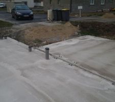 Et voilà la dalle du garage et de la maison.