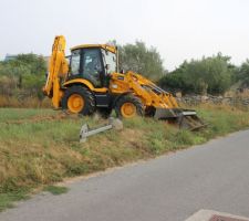 Décaissement du chemin d'accès