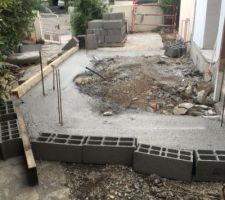 Fondations de notre hall d entr&eacute;e.