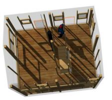Vue en éclaté des chambres au 1er
