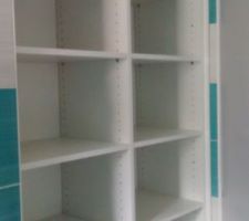 Mise en place des placards (salle de bain)