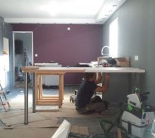 Installation de la cuisine équipée de chez IXINA givors.
15m2.